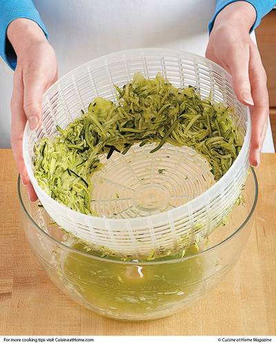 Spin Zucchini Dry With Your Salad Spinner